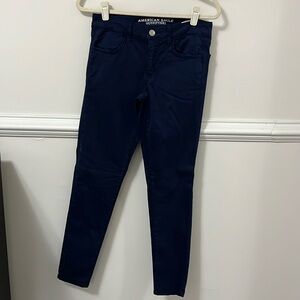 American Eagle Outfitters Stretch Navy Pants, Size 8